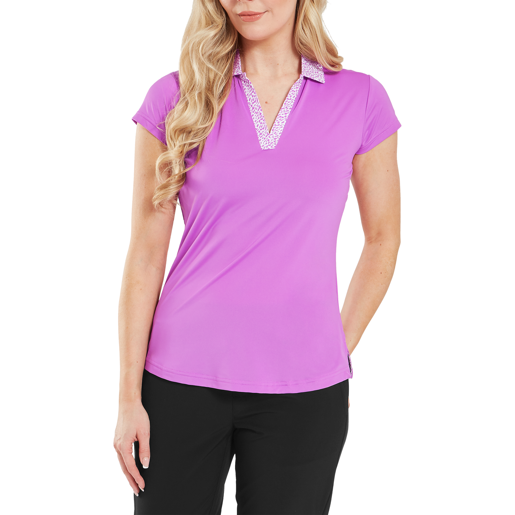 Polo en fil d'Ecosse &agrave; mancherons