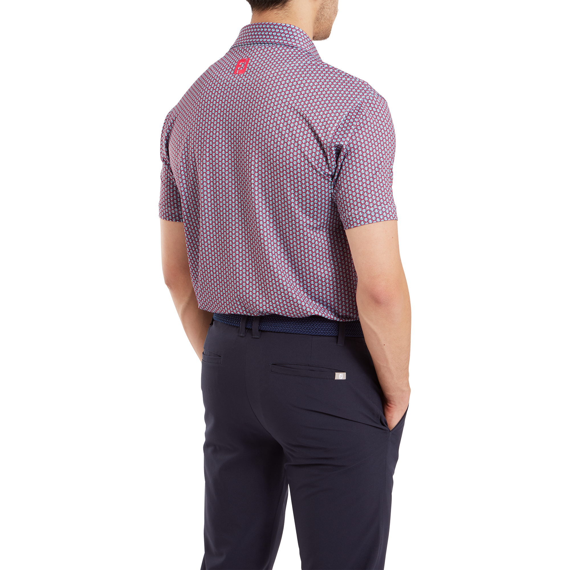 Polo  en fil d'Ecosse imprim&eacute; coquilles St Jacques