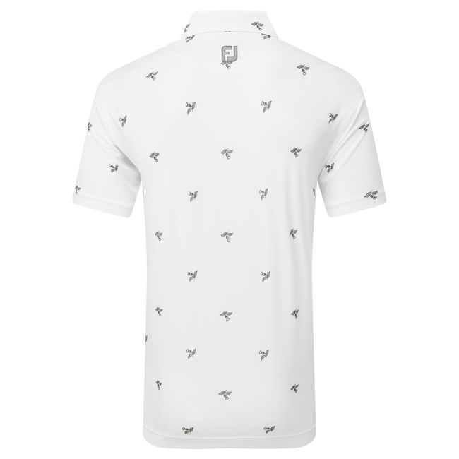 Polo en fil d'Ecosse imprimé Chardons