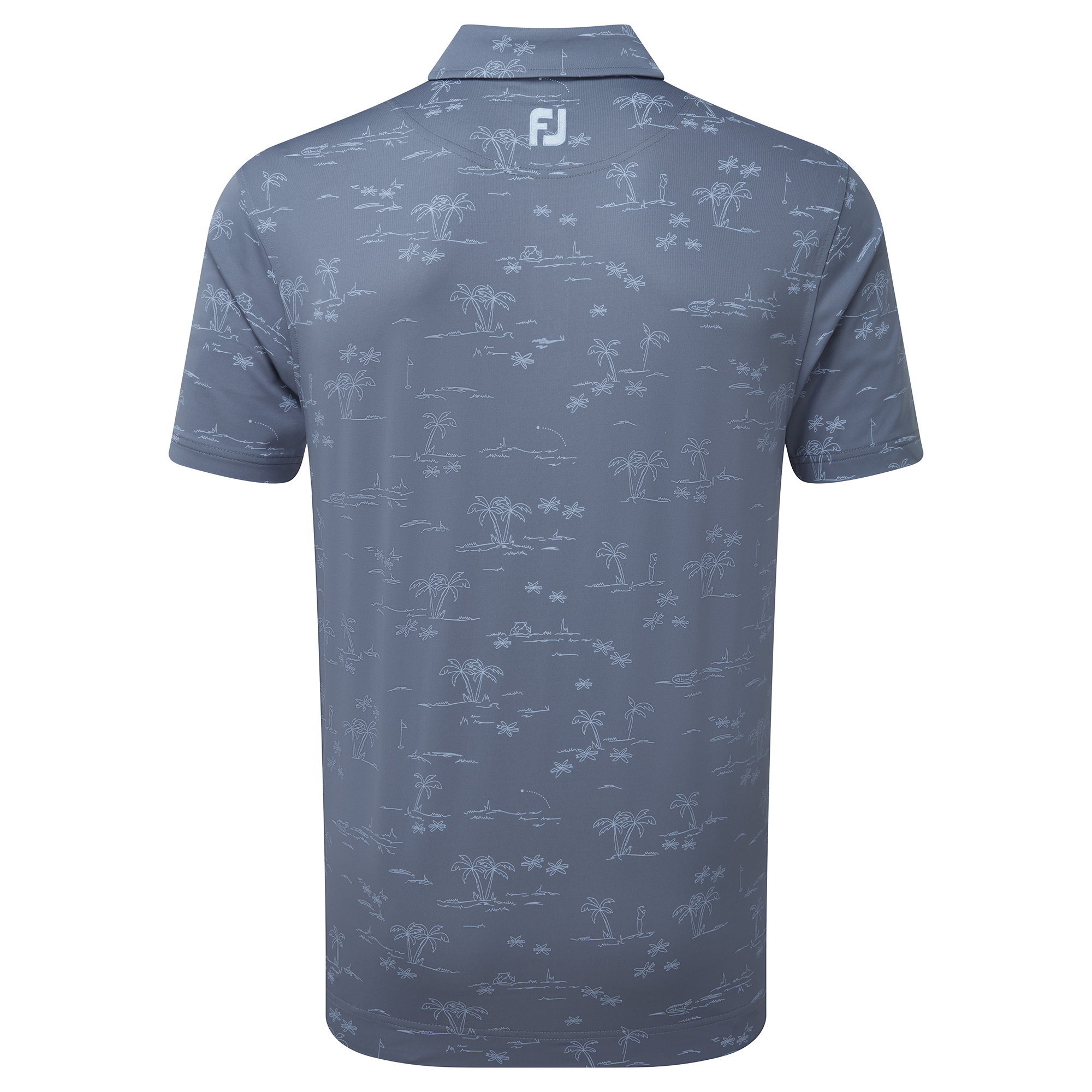 Polo en Fil d'Ecosse imprim&eacute;s Tropic golf