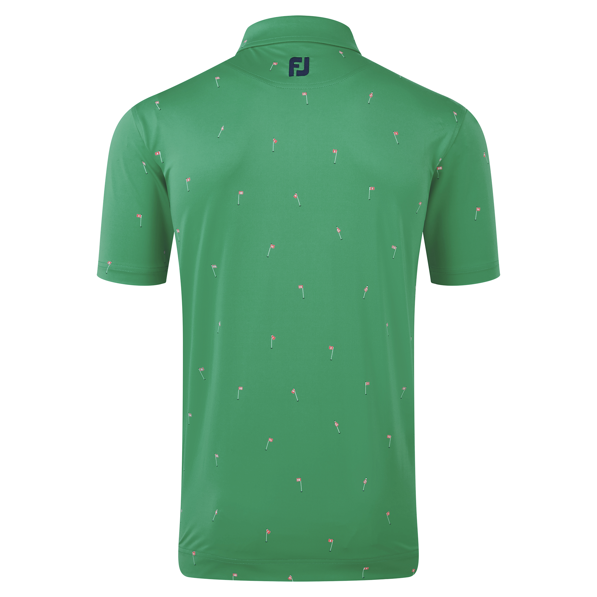 Polo en Fil d'Ecosse imprim&eacute;s Drapeau golf