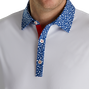 Polo piqu&eacute; avec col imprim&eacute; Tulipe