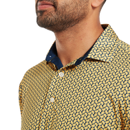 Polo en fil d'Ecosse imprimé Citron