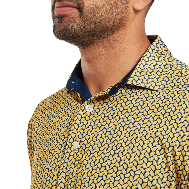 Polo en fil d'Ecosse imprimé Citron