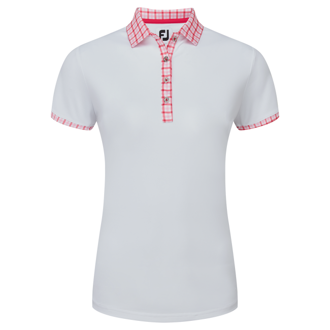 Gingham Trim Pique
