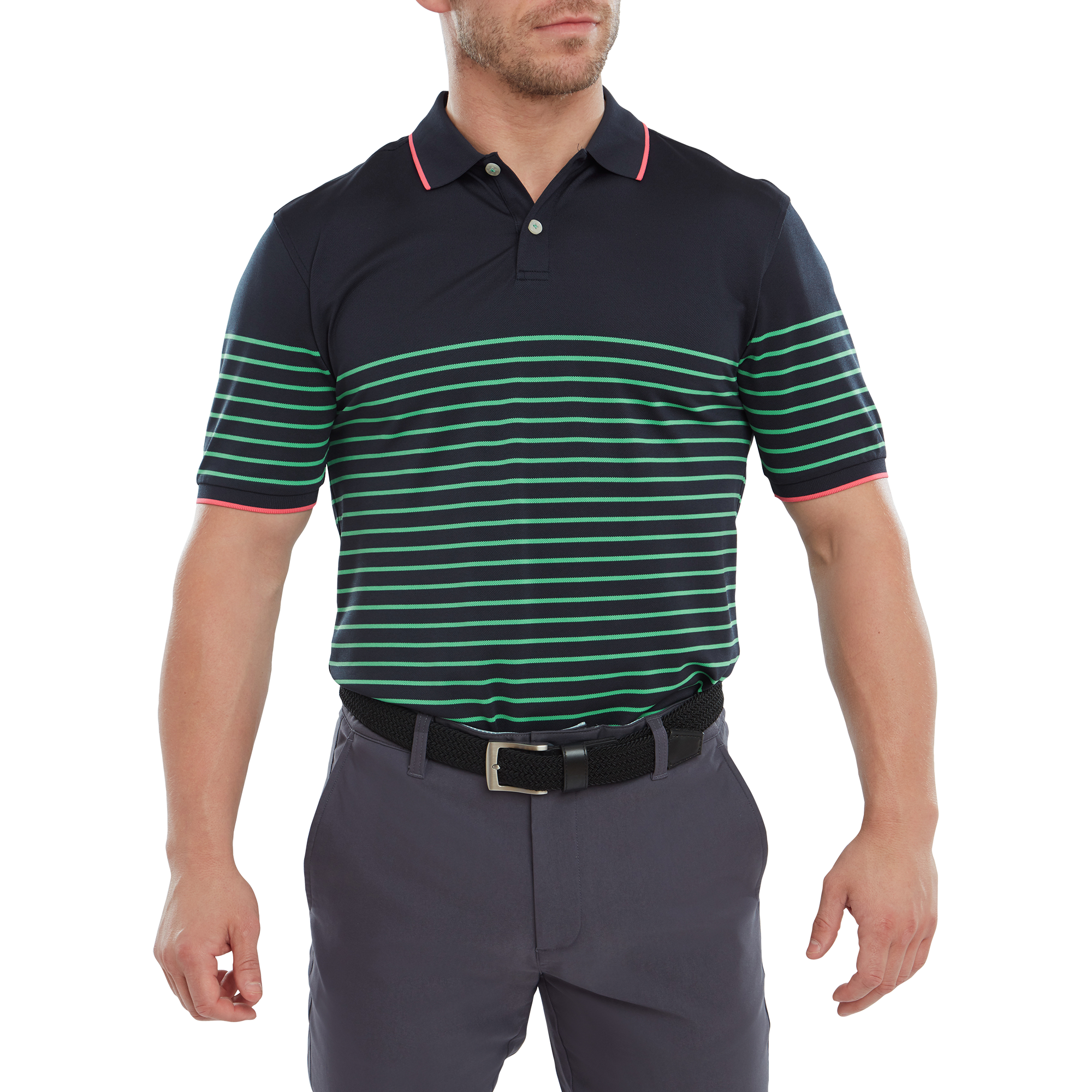 Polo Piqu&eacute; imprim&eacute;s rayure