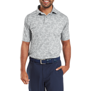 Polo en fil d'Ecosse imprimé camouflage