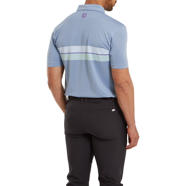 Polo piqué avec double bandes sur poitrine