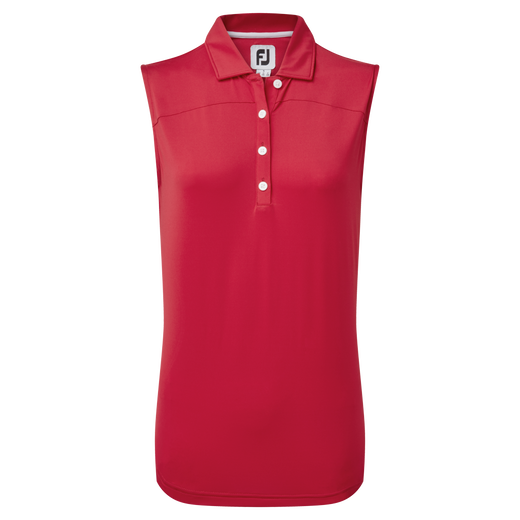 Polo en Fil d'Ecosse sans manche avec dos en maille