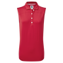 Polo en Fil d&#39;Ecosse sans manche avec dos en maille