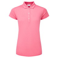 Polo en fil d'Ecosse à mancherons et impression florale