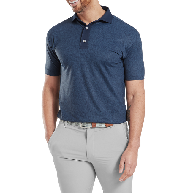 Polo en fil d'Ecosse impression texturée