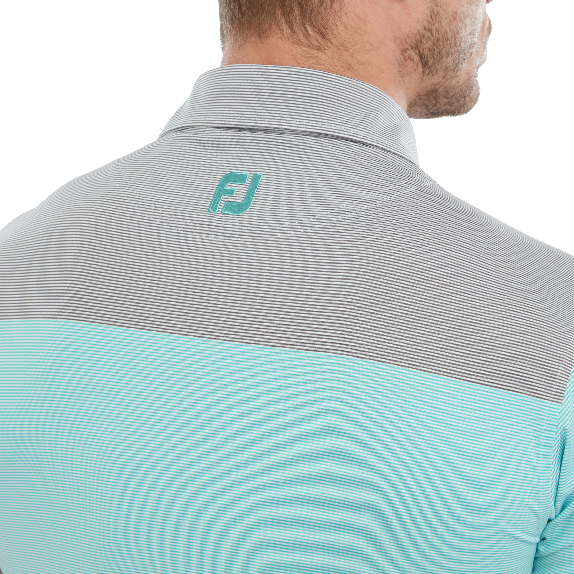 Polo ray&eacute; avec blocs de couleurs