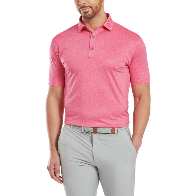 Polo en fil d'Ecosse impression florale