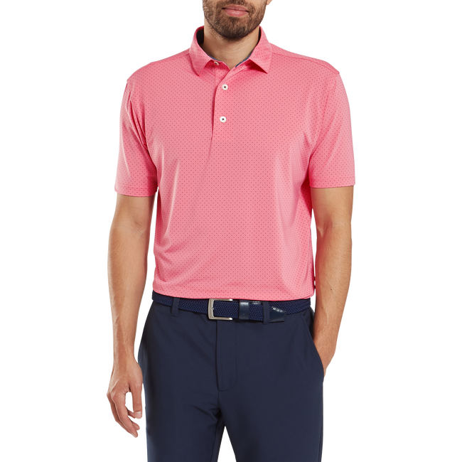 Polo en fil d'Ecosse imprimé points