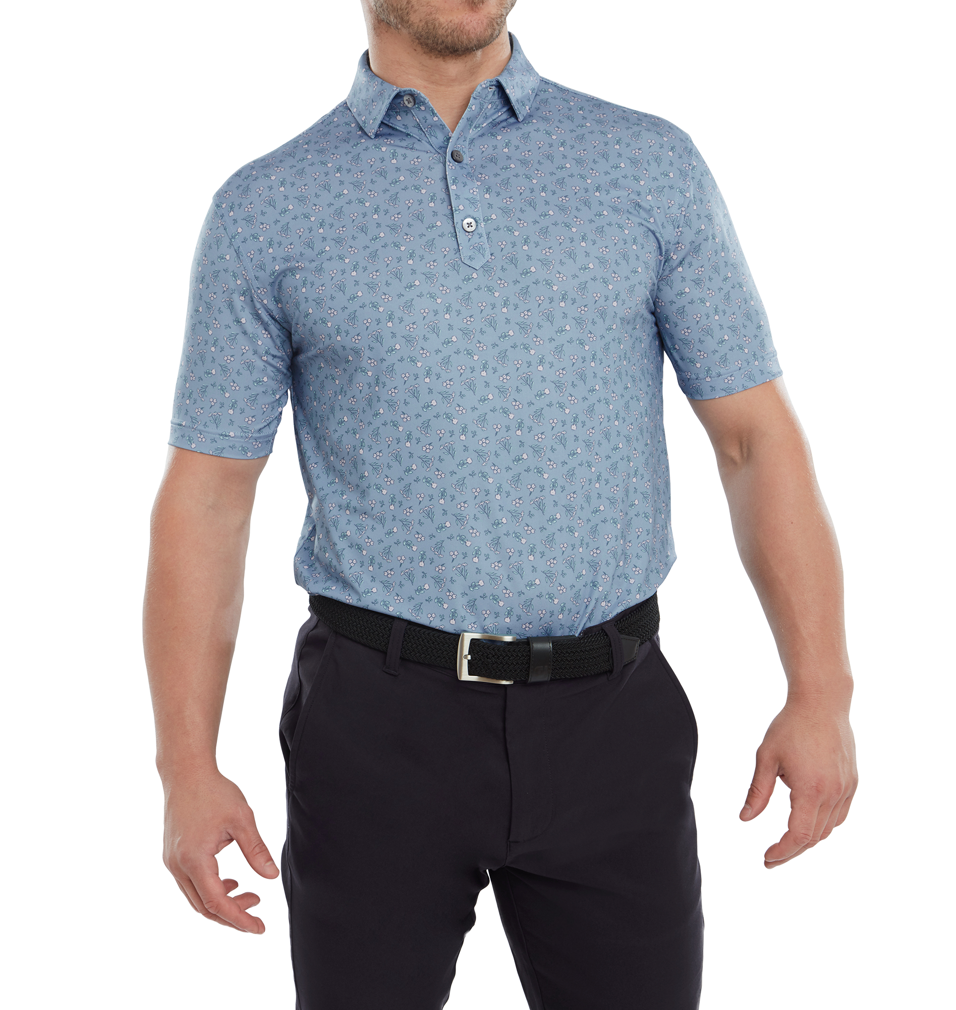 Polo en Fil d'Ecosse imprim&eacute;s Mini floral