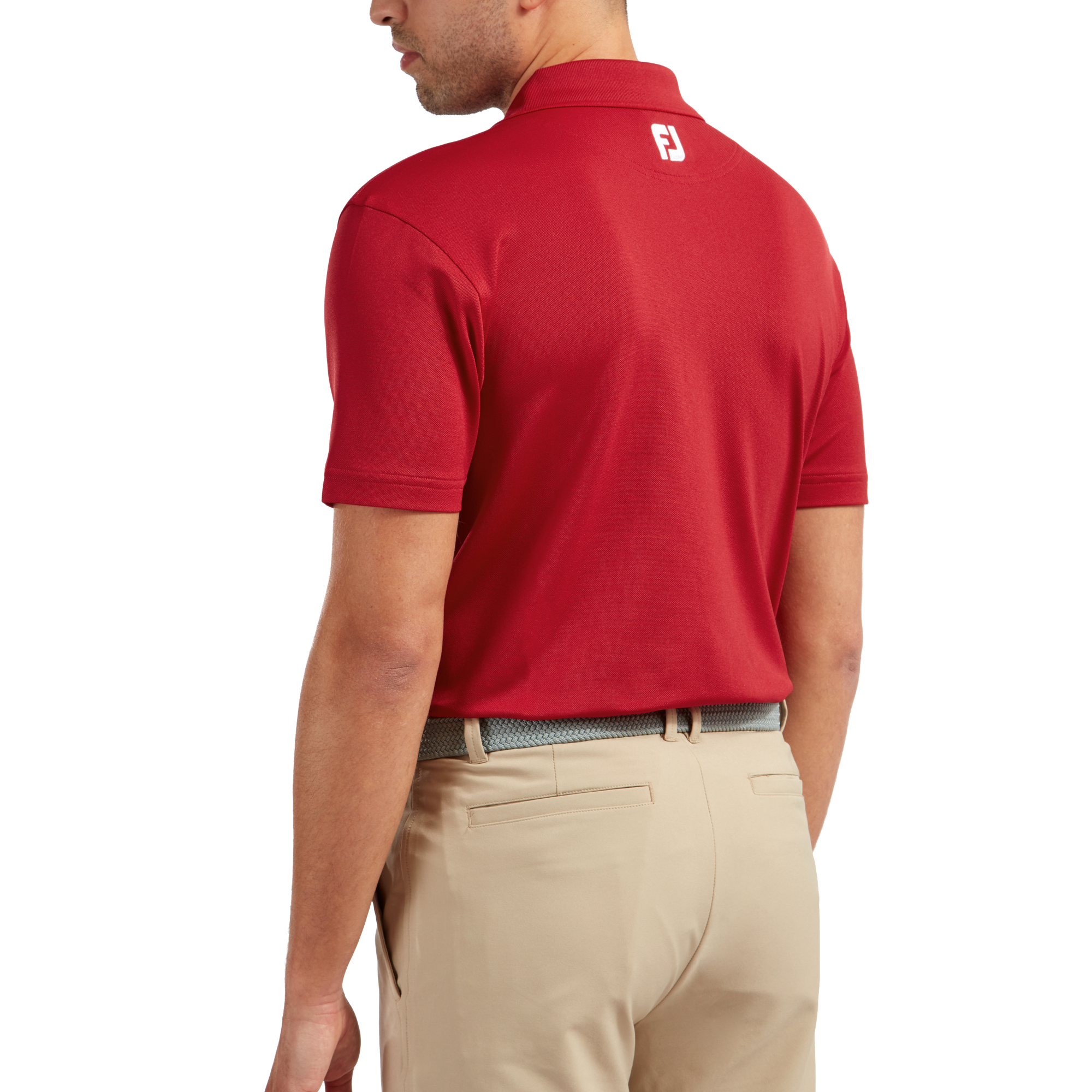 Polo Stretch Piqu&eacute; uni avec col en tricot