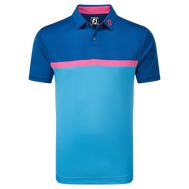 Polo Interlock avec blocs de couleurs