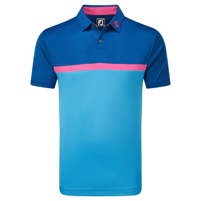 Polo Interlock avec blocs de couleurs