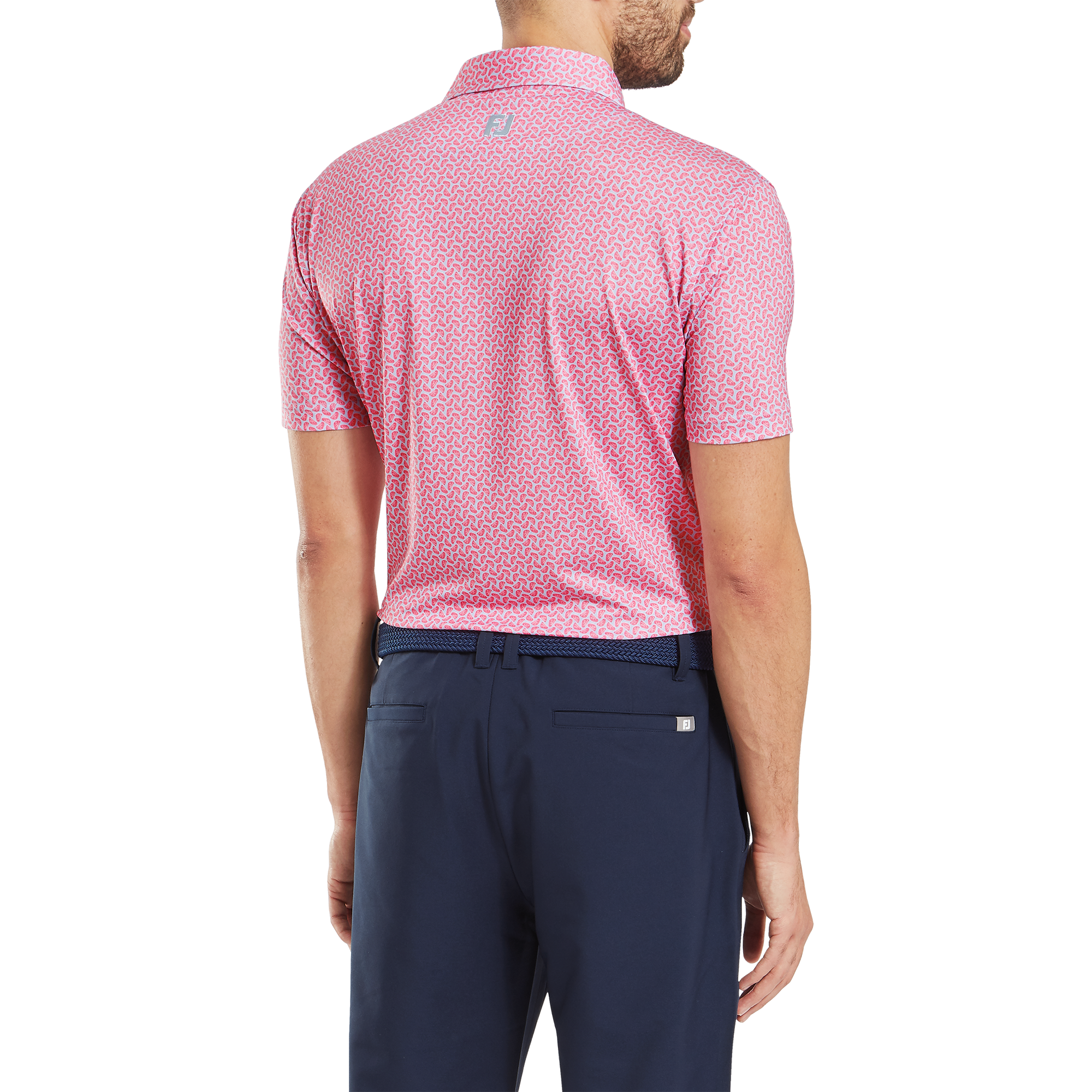 Polo en fil d'Ecosse imprim&eacute; Citron