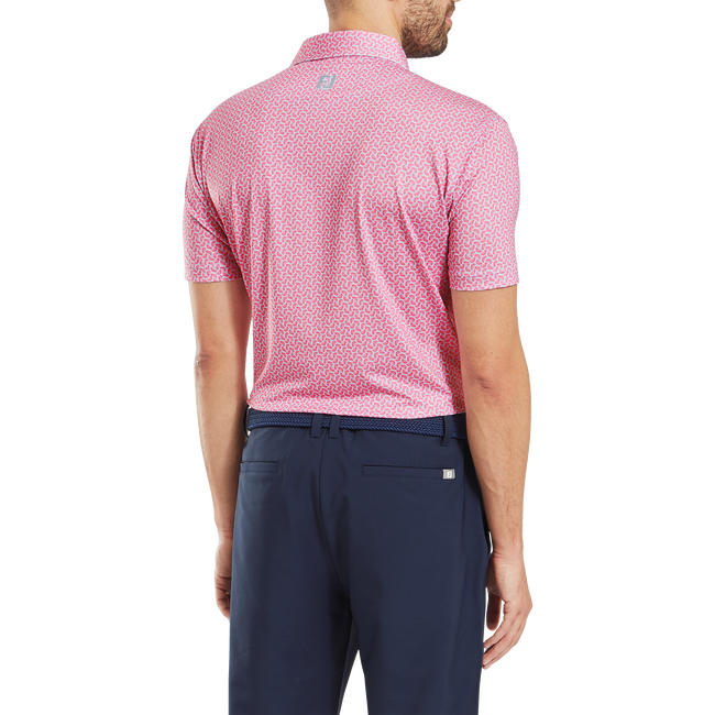 Polo en fil d'Ecosse imprimé Citron