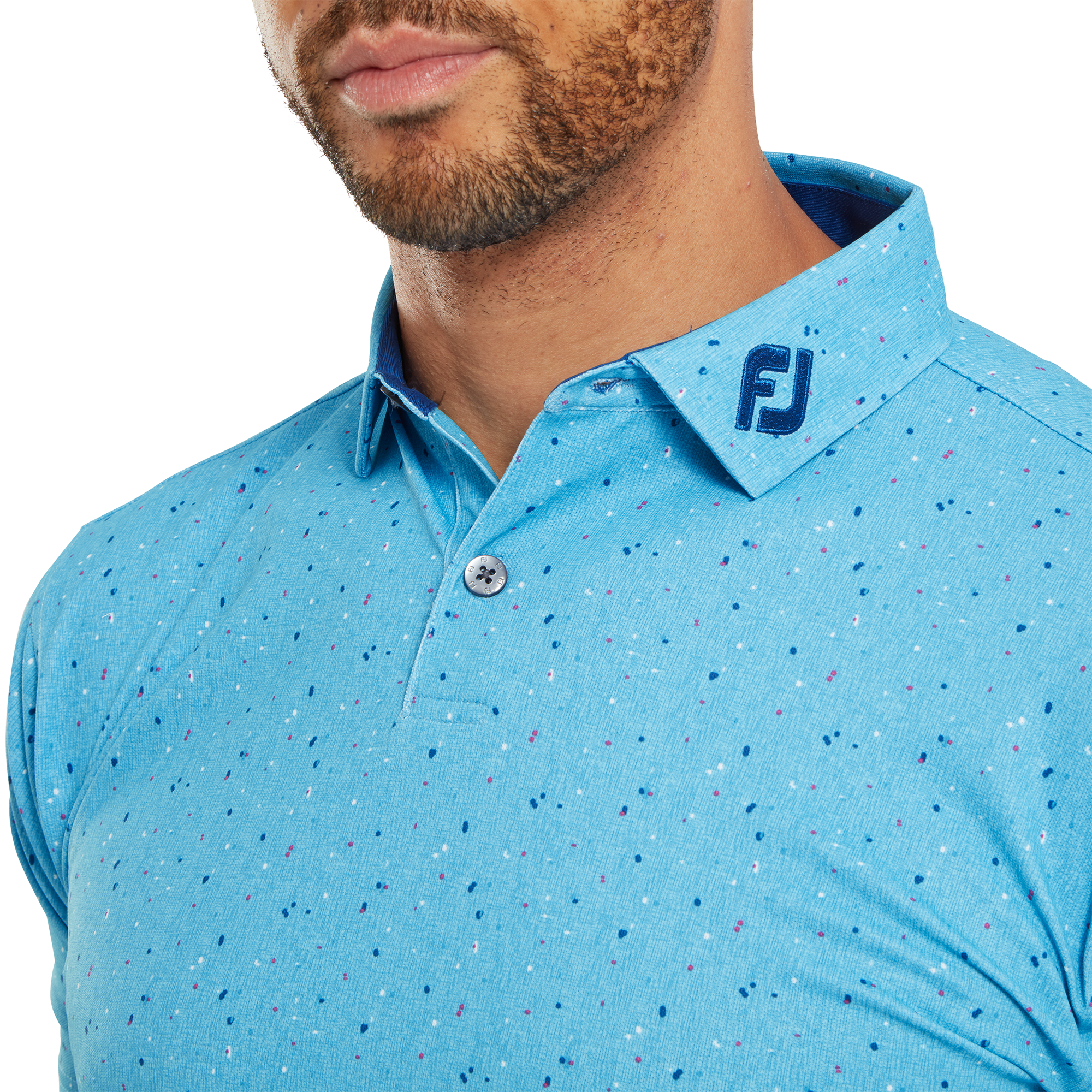 Polo piqu&eacute; avec texture Tweed