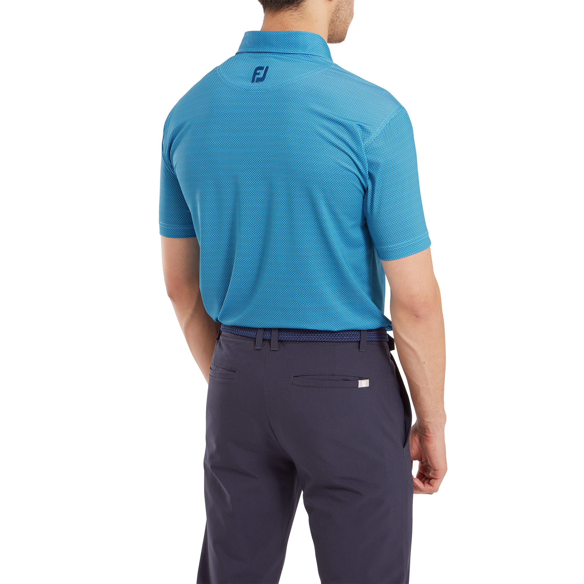 Polo en fil d'Ecosse imprim&eacute; Octogones