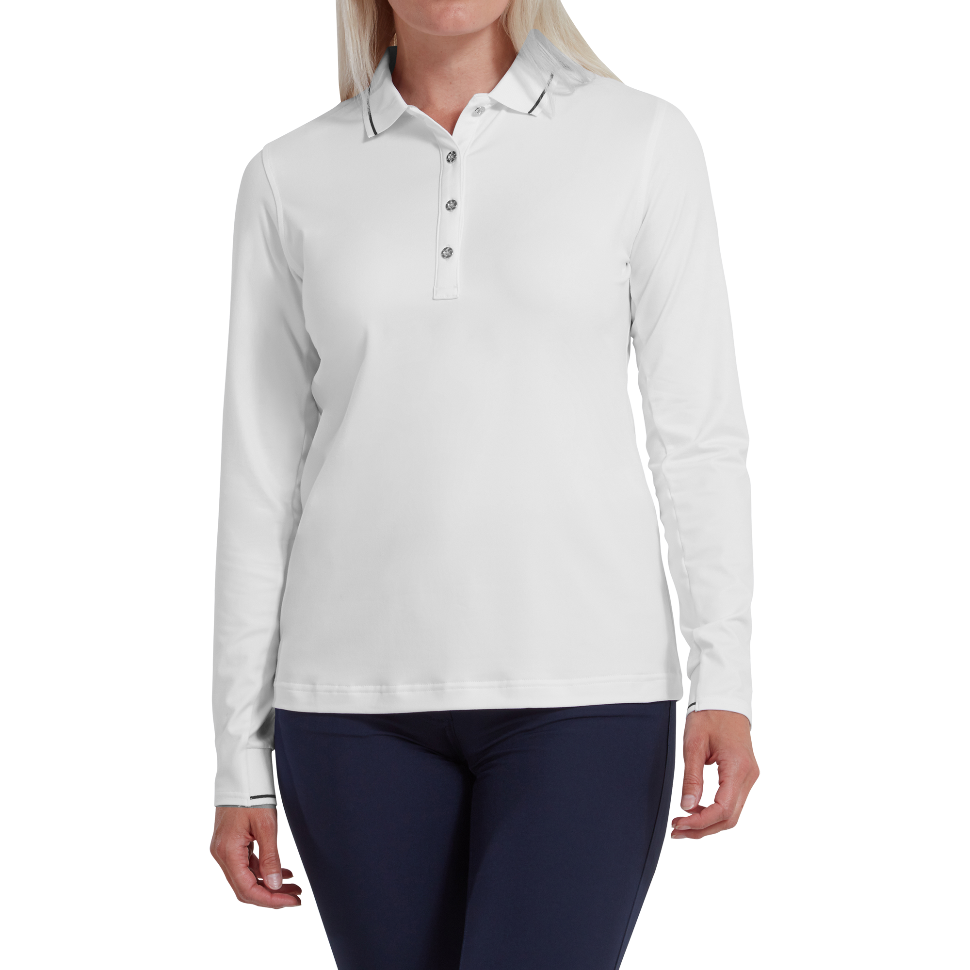 Polo &agrave; manches longues thermique pour femme