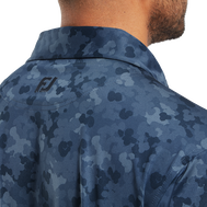 Polo en fil d'Ecosse imprimé camouflage