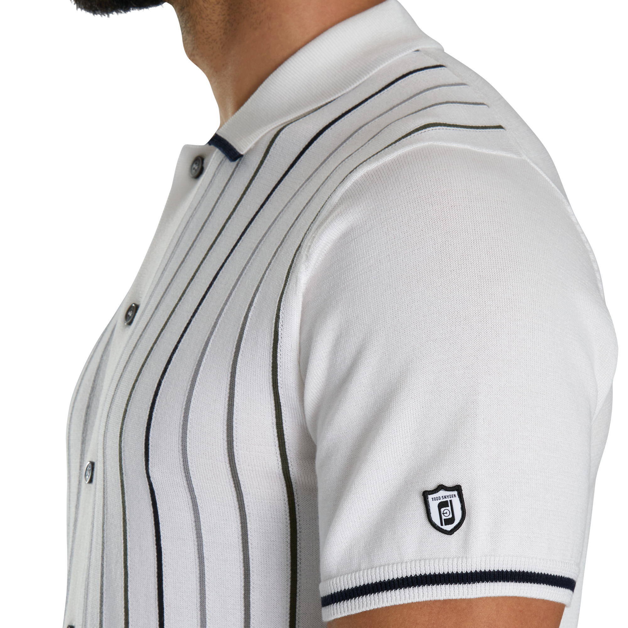 Polo manches courtes et patte de boutonnage Todd Snyder