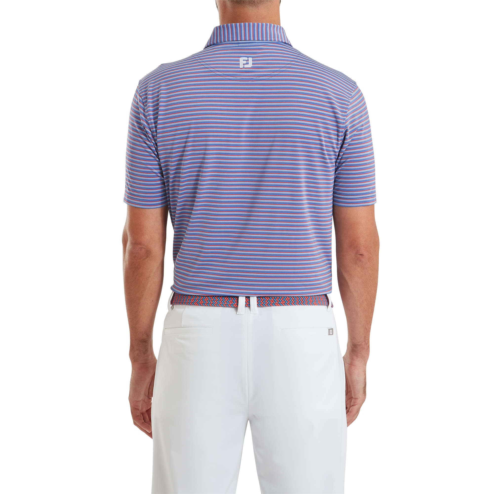 Polo en fil d'Ecosse &agrave; rayures ombr&eacute;es