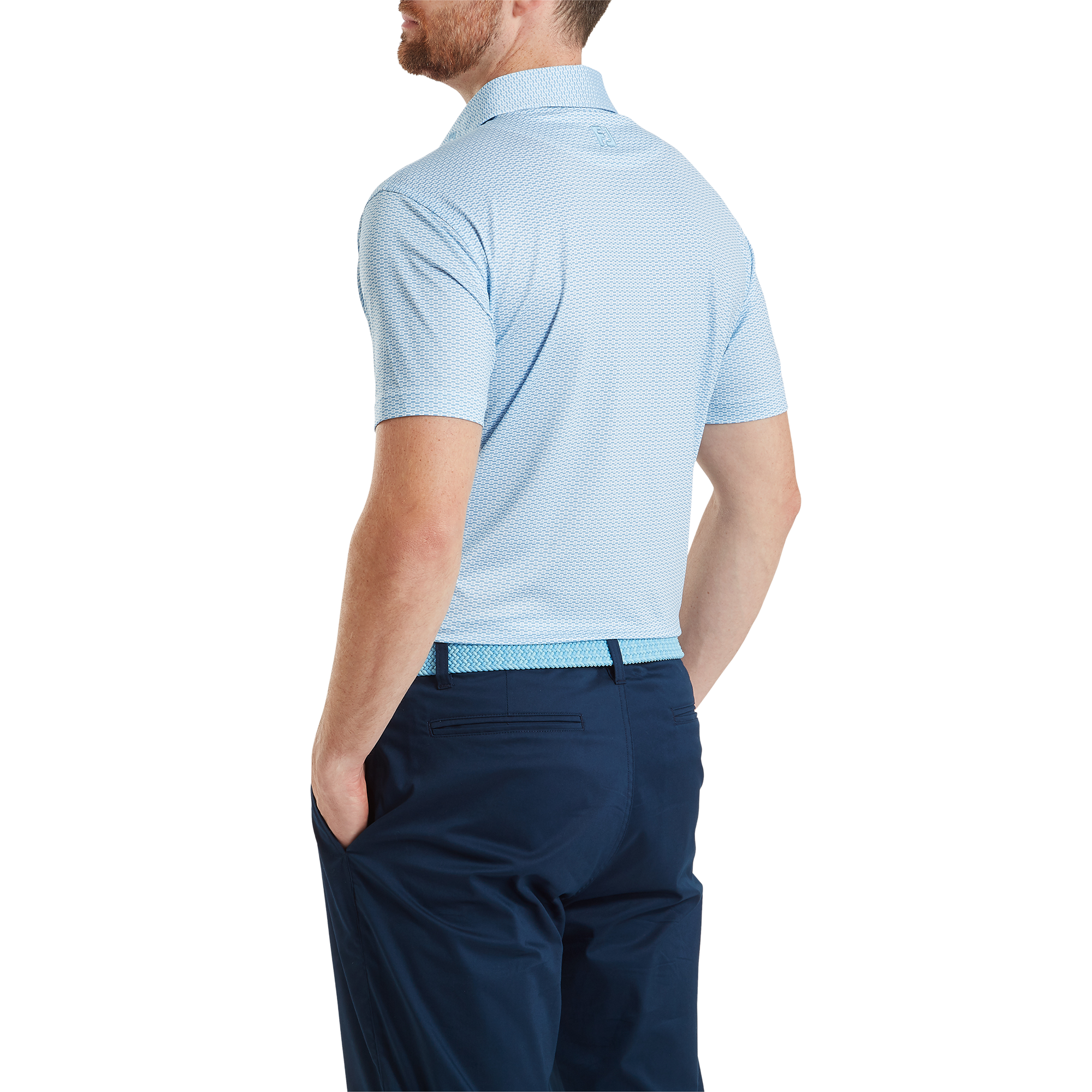 Polo en fil d'Ecosse imprim&eacute; drapeau nautique FJ