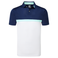 Polo Interlock avec blocs de couleurs