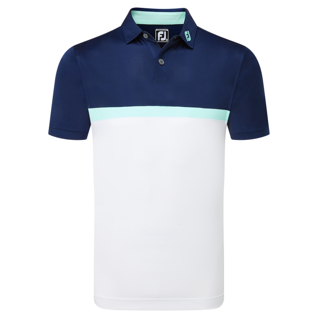 Polo Interlock avec blocs de couleurs