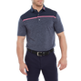 Polo en Fil d&#39;Ecosse avec blocs &agrave; motif Space Dye