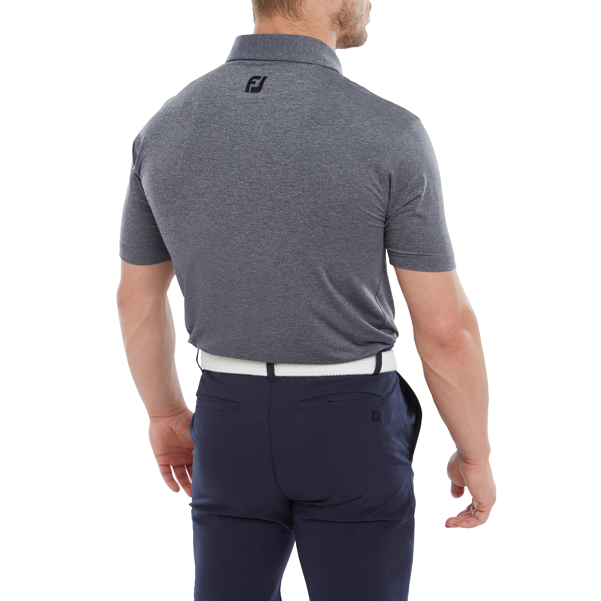 Polo chin&eacute; uni en fil d'Ecosse