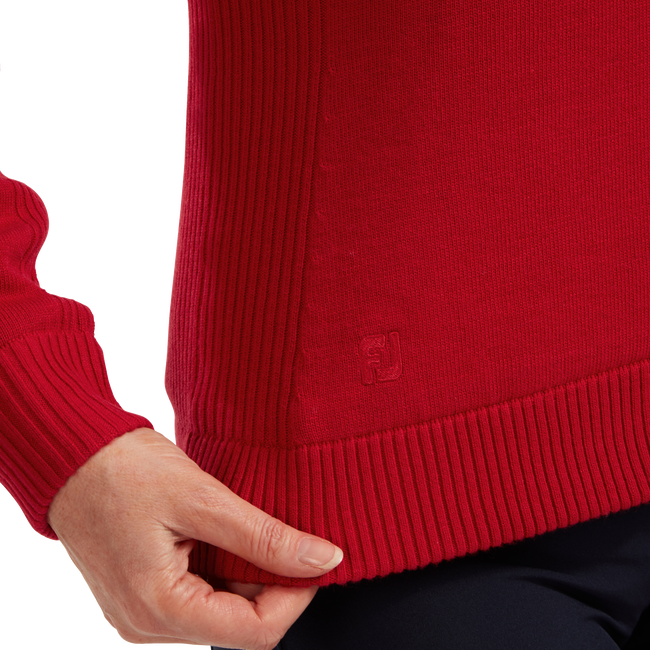 Women's Full-Zip Lined Wool Blend Pullover