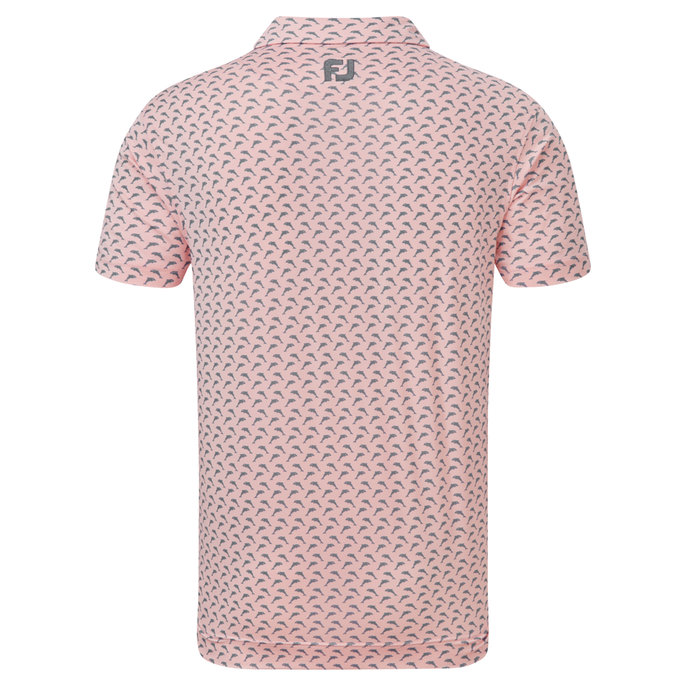 Polo en Fil d'Ecosse imprim&eacute;s dauphins