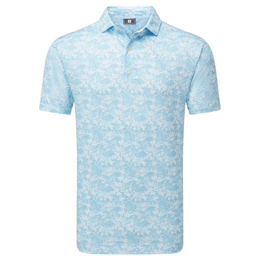 Polo en fil d'Ecosse imprimé floral