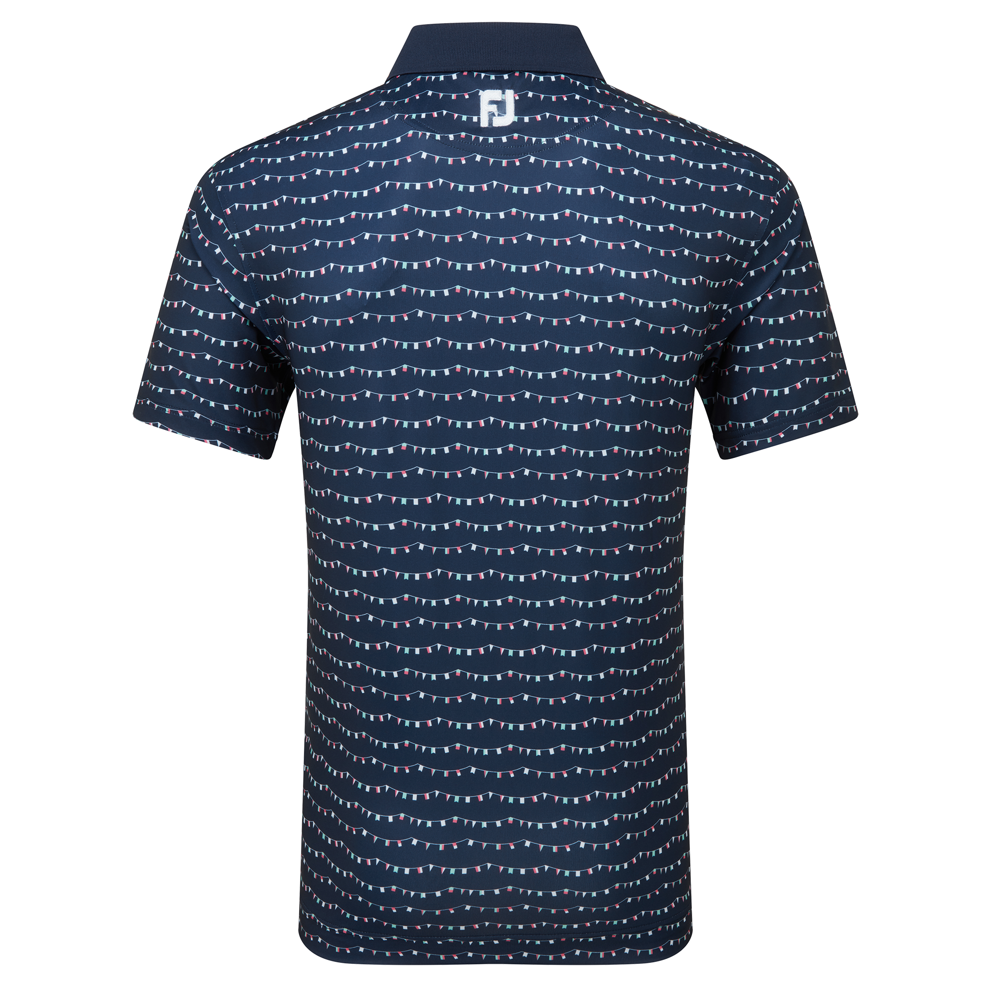 Polo en fil d'Ecosse imprim&eacute; fanions