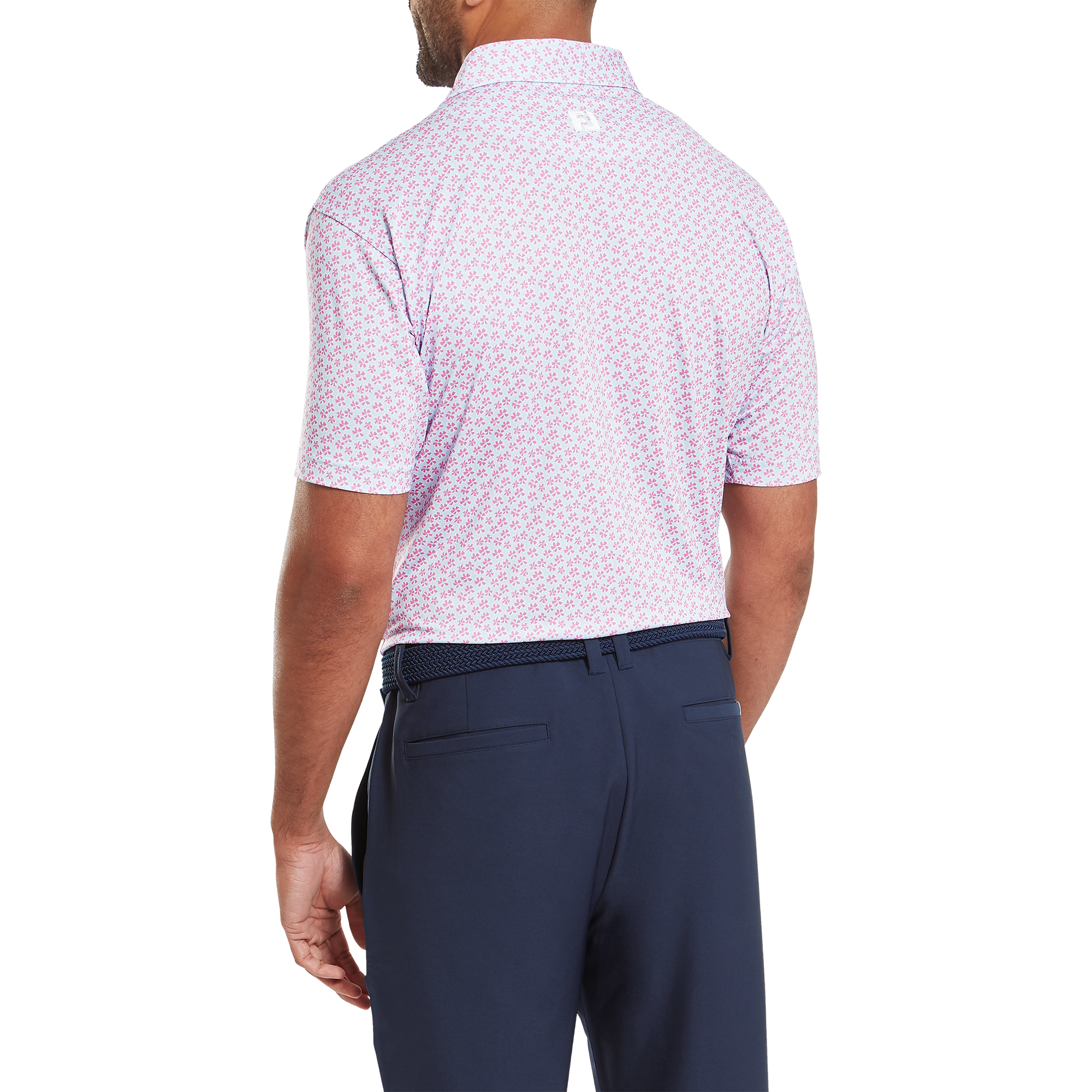 Polo en fil d'Ecosse impression florale