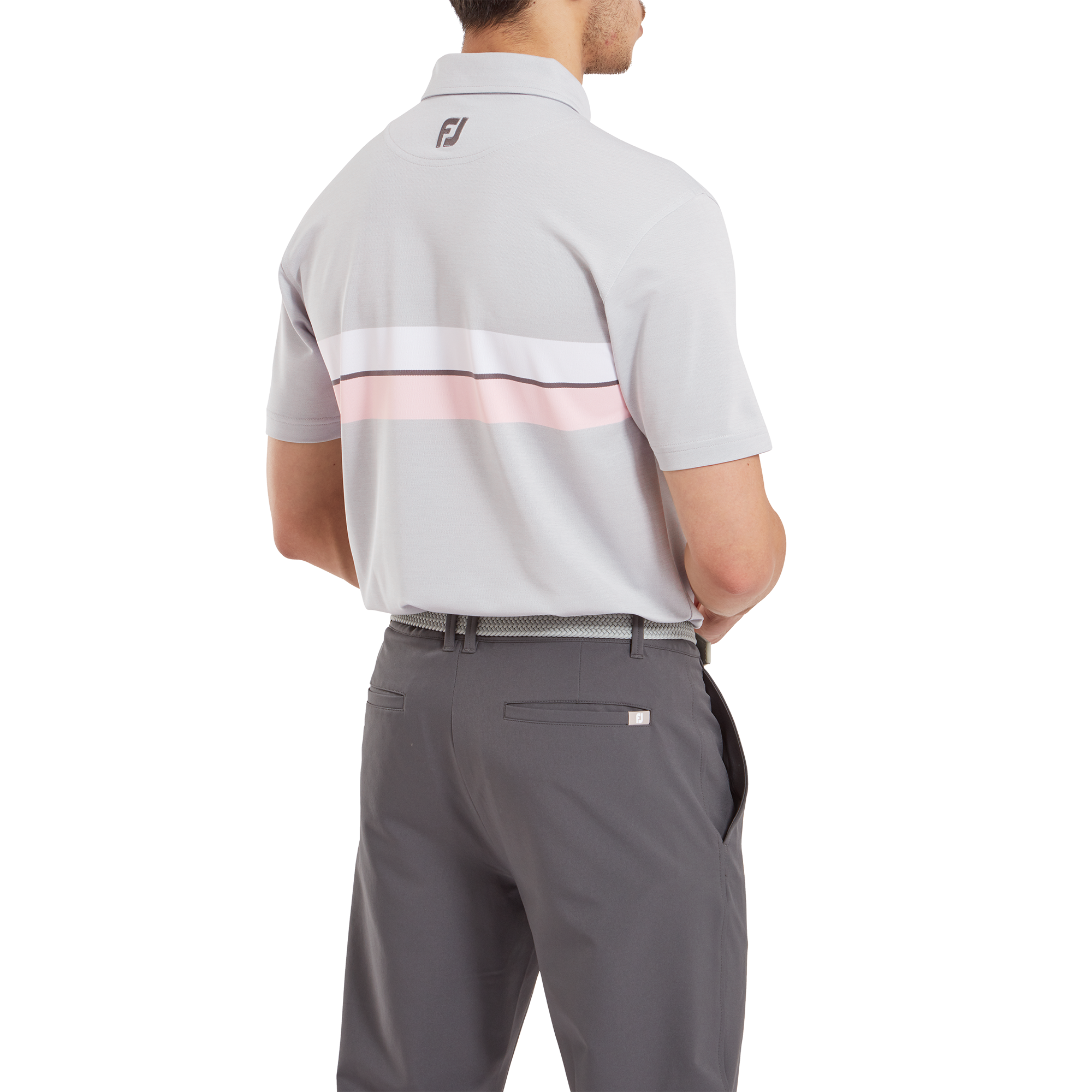 Polo piqu&eacute; avec double bandes sur poitrine