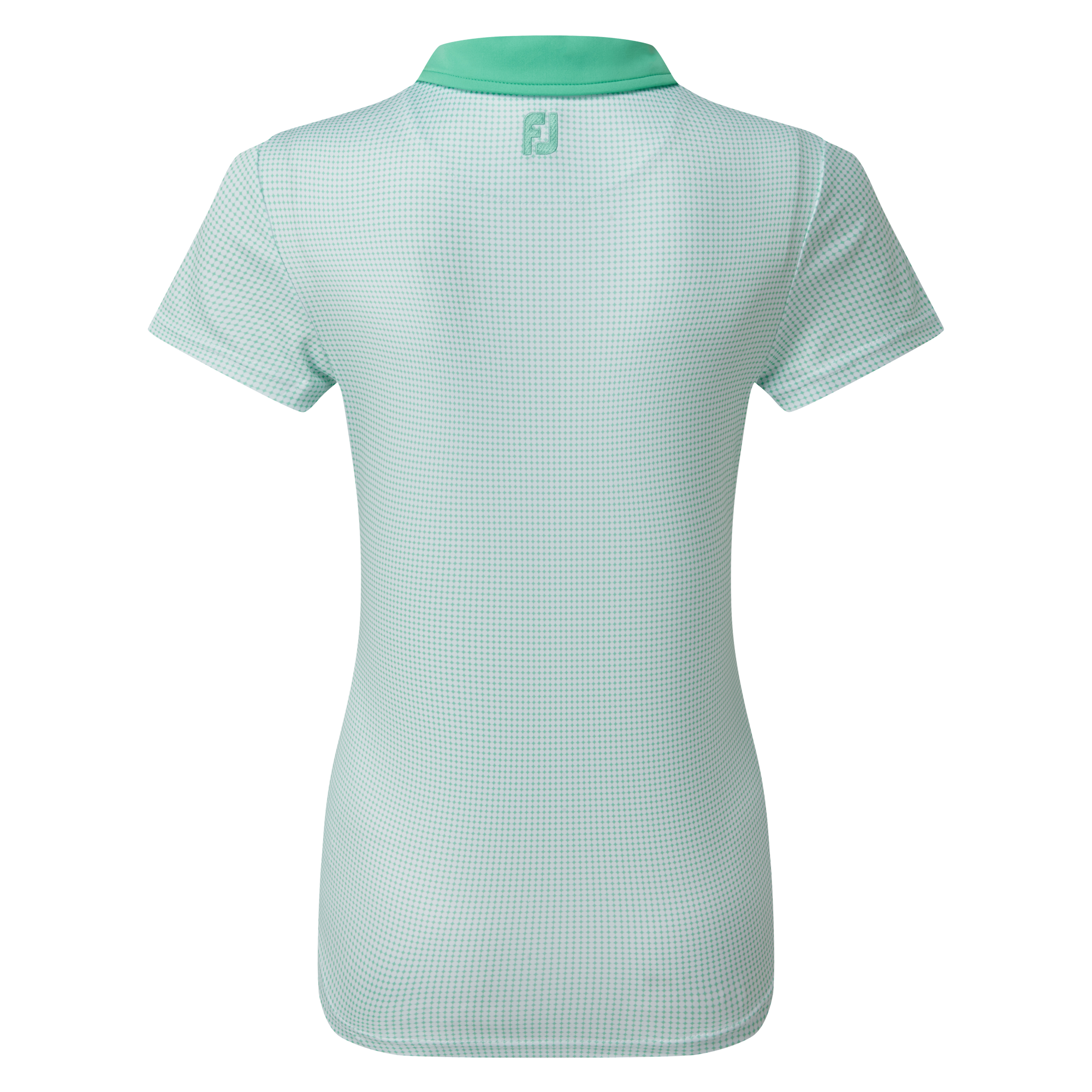 Polo femme manches courtes en fil d'&Eacute;cosse &agrave; col boutonn&eacute;