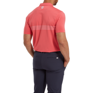 Polo en fil d'Ecosse rayé sur poitrine