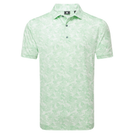 Polo en fil d'Ecosse imprimé camouflage