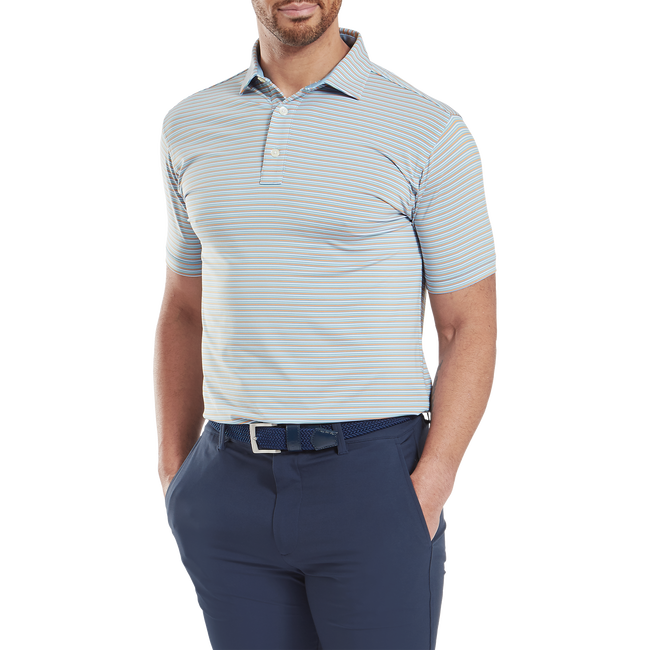 Polo en fil d'Ecosse à rayures