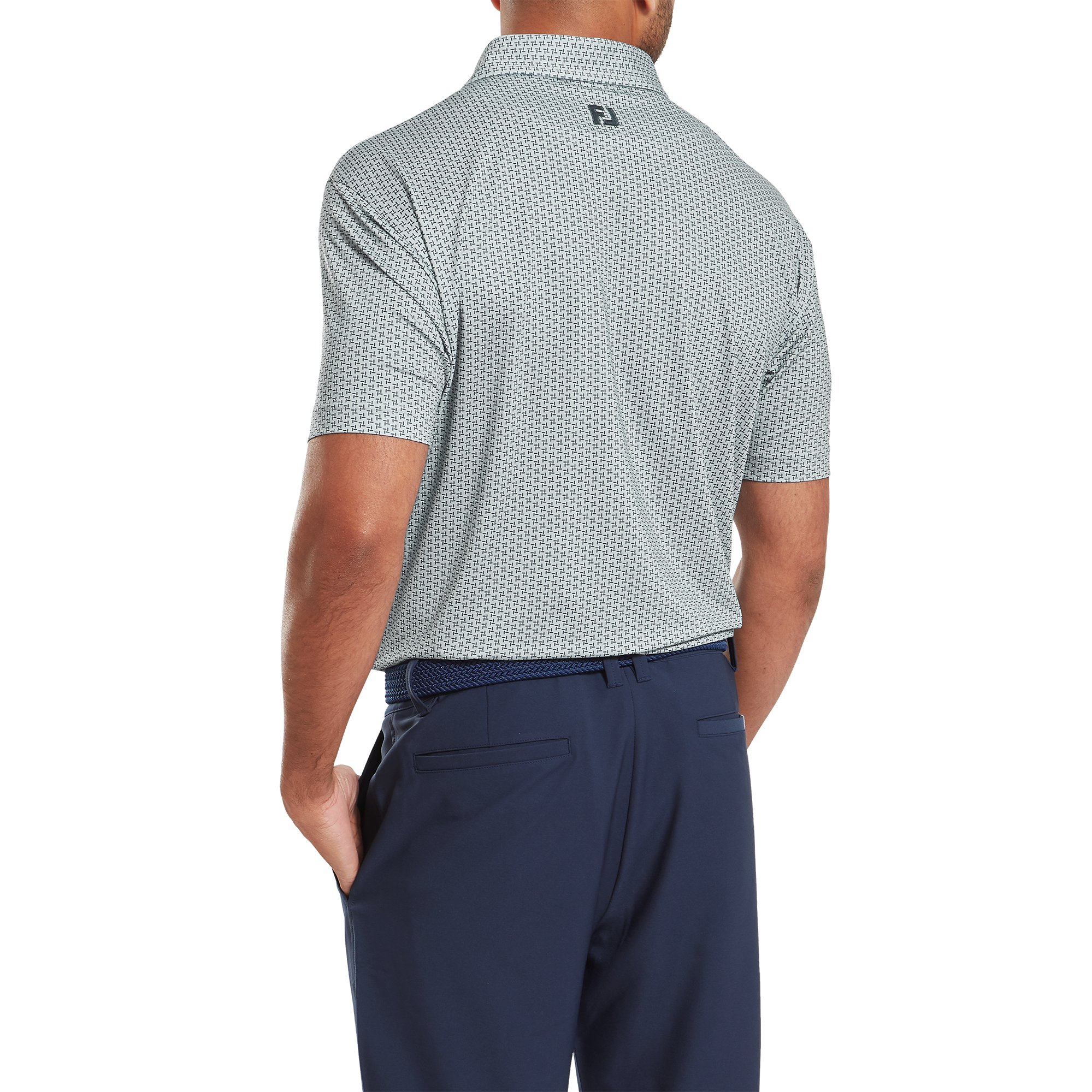 Polo en fil d'Ecosse imprim&eacute; pied de poule