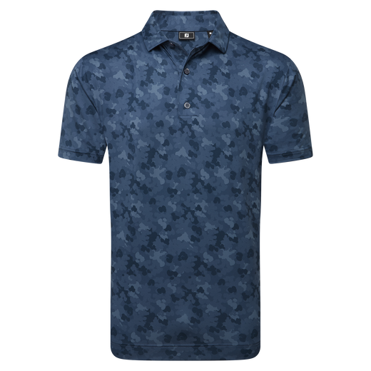 Polo en fil d'Ecosse imprimé camouflage