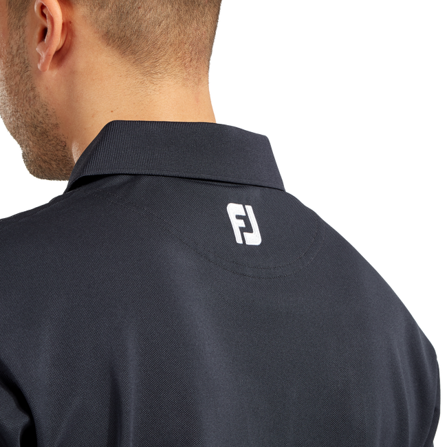 Stretch Piqué uni col tissé