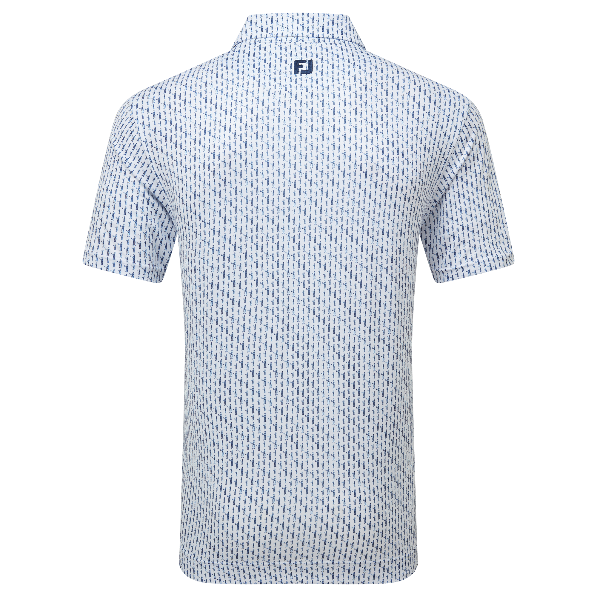 Polo en fil d'Ecosse imprim&eacute; silhouette